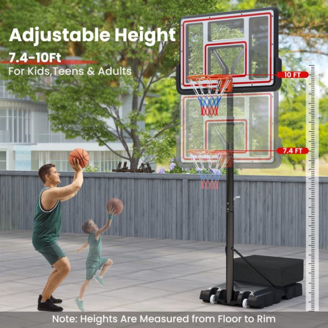 Portable Basketball Hoop Adjustable Basketball Goal System - Image 6