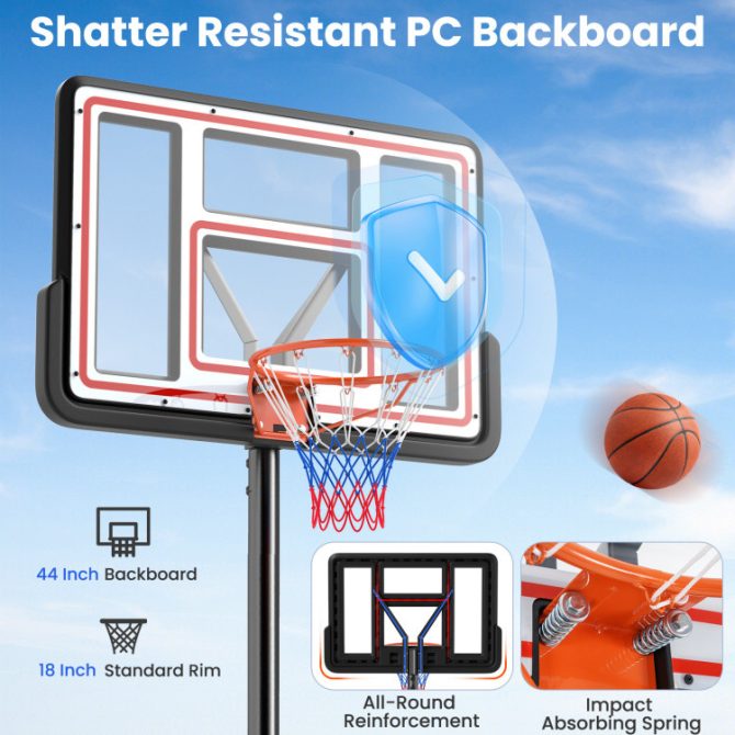 Portable Basketball Hoop Adjustable Basketball Goal System - Image 8