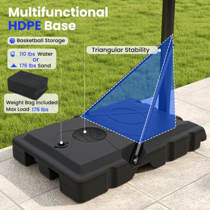 Portable Basketball Hoop Adjustable Basketball Goal System - Image 9