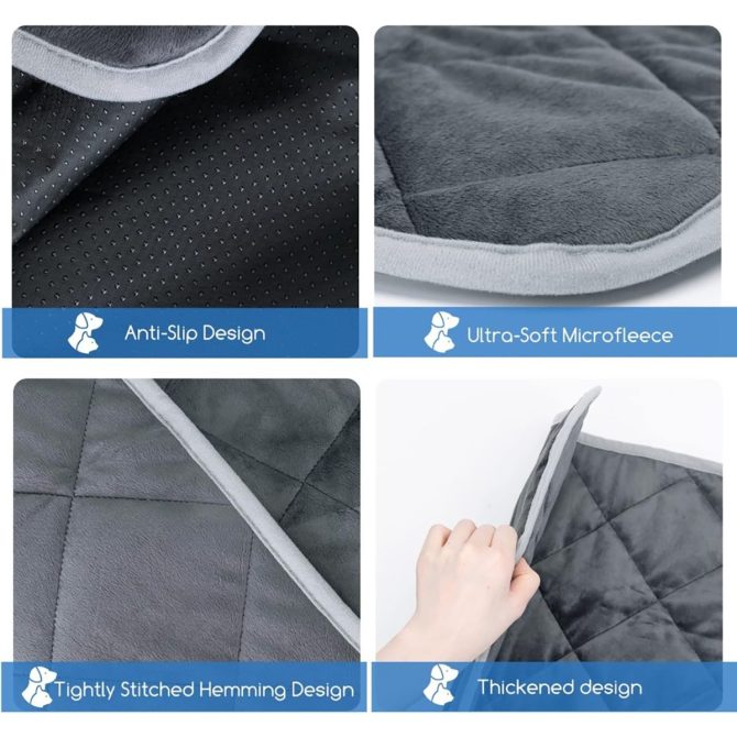 Dog Cat Bed, Cat Dog Non-Slip Mat, Extra Warm Thermal Pet Pad Self-Heating Cat Mat Warm Thermal Pet Pad Washable Dog Crate Pad Heat Dog Cat Bed Mat Blanket Non-Slip Bottom For Outdoor And Indoor Pets - Image 8