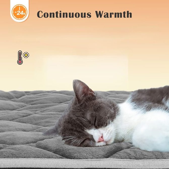 Dog Cat Bed, Cat Dog Non-Slip Mat, Extra Warm Thermal Pet Pad Self-Heating Cat Mat Warm Thermal Pet Pad Washable Dog Crate Pad Heat Dog Cat Bed Mat Blanket Non-Slip Bottom For Outdoor And Indoor Pets - Image 13