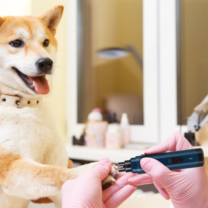 Dog Nail Grinder 2 Speeds Quiet USB Rechargeable Pet Nail Grinder Professional Pet Nail Trimmer Cordless Paws Grooming - Image 8