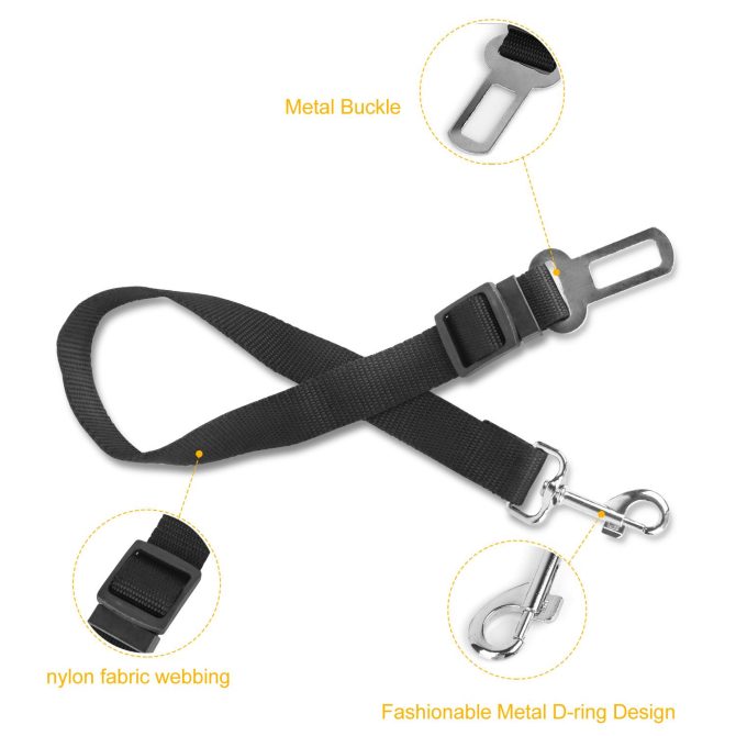 2Pcs Pet Dog Seat Belt Leash Adjustable Pet Dog Cat Safety Leads Harness - Image 2
