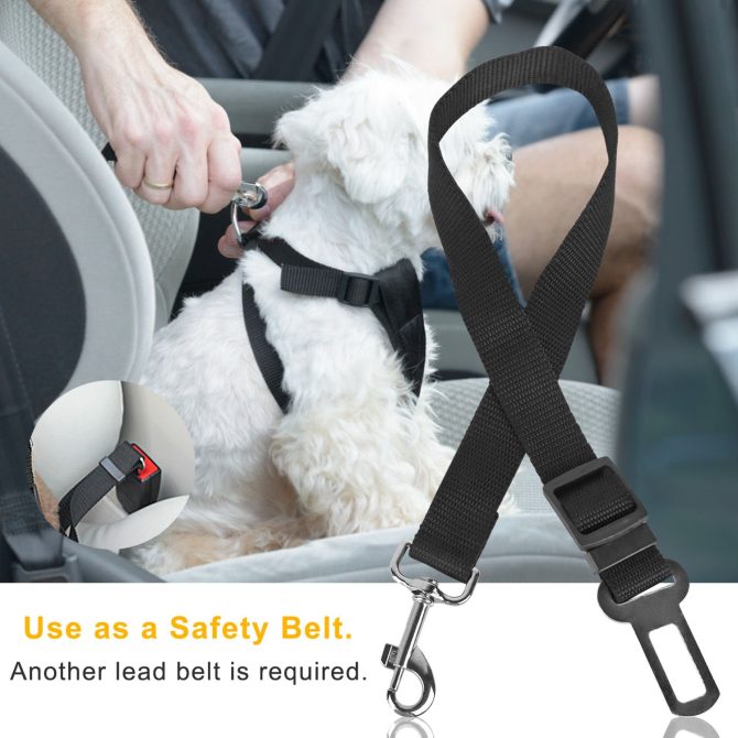 2Pcs Pet Dog Seat Belt Leash Adjustable Pet Dog Cat Safety Leads Harness - Image 5