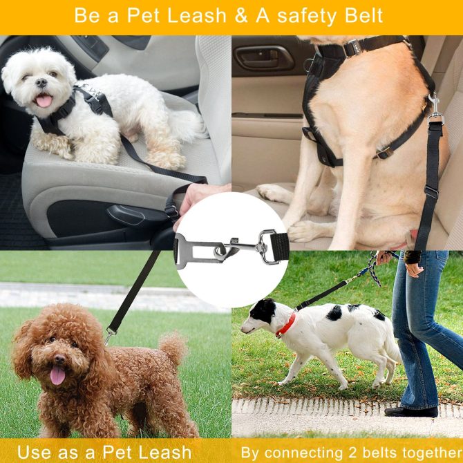 2Pcs Pet Dog Seat Belt Leash Adjustable Pet Dog Cat Safety Leads Harness - Image 7