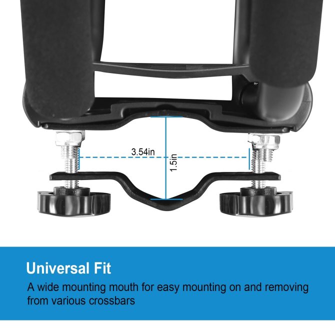 1 Pair Universal J-Bar Kayak Carrier 220LBS Load Heavy Duty Canoe Car Top Mount Carrier Roof Rack with 2Pcs Tie Down Straps - Image 2
