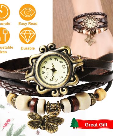Vintage Women's Watch Bohemian Handmade Leather Watch Quartz Wrist Watch Fashion