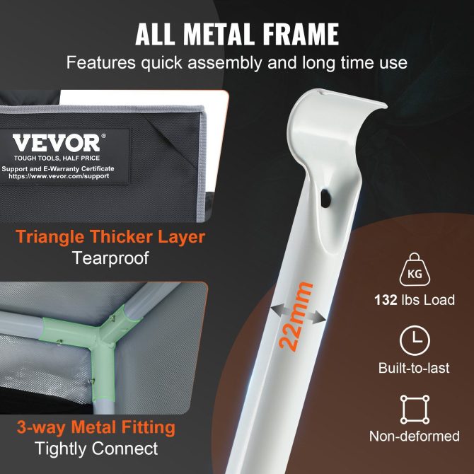 VEVOR 2x4 Grow Tent, 48'' x 24'' x 72'', High Reflective 2000D Mylar Hydroponic Growing Tent with Observation Window, Tool Bag and Floor Tray for Indoor Plants Growing - Image 3