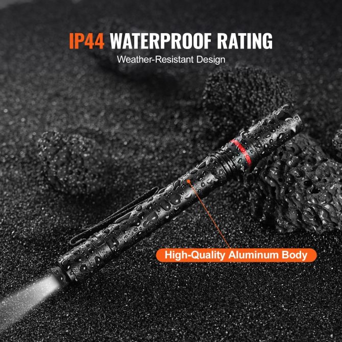VEVOR 5.9 Inch Rechargeable Penlight 300 lumens 3 Lighting Modes Pocket Penlight - Image 6