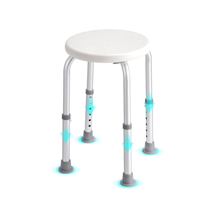 VEVOR Shower Chair for Inside Shower, Adjustable Height Shower Stool, Non-Slip Bench Bathtub Seat Stool for Elderly Disabled Adults Handicap, 300 lbs Capacity - Image 9