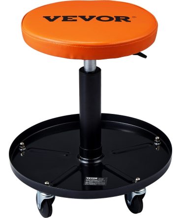 VEVOR Adjustable Mechanics Rolling Creeper Seat Stool Tool Tray for Shop Garage