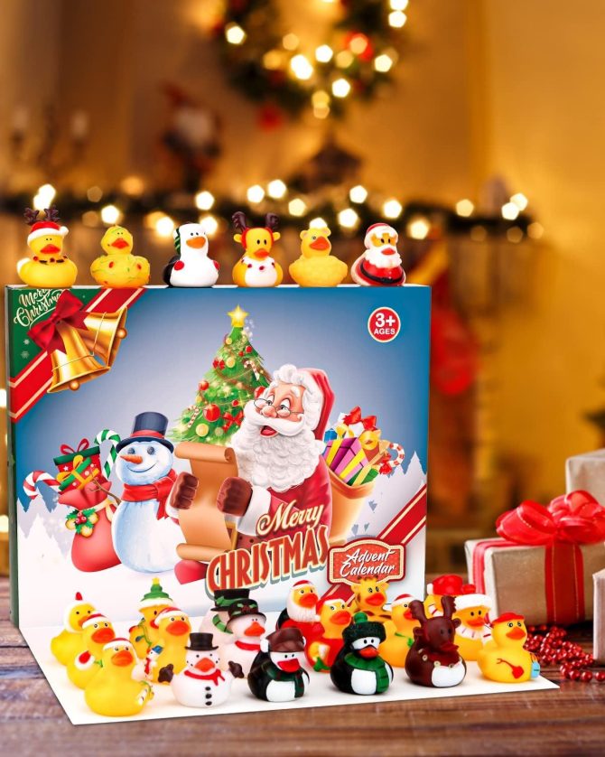 Advent Calendar 2024 - Rubber Ducks for Boys, Girls, Kids, and Toddlers - Rubber Ducky Bath Toy - Creative Christmas Gifts - Perfect for Decoration, Party Favors, Birthday - Image 3