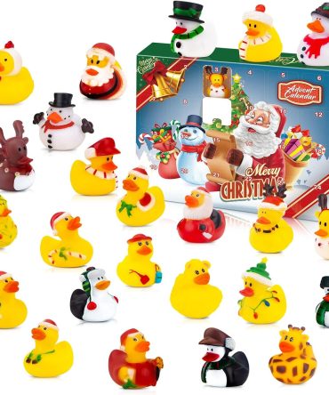 Advent Calendar 2024 - Rubber Ducks for Boys, Girls, Kids, and Toddlers - Rubber Ducky Bath Toy - Creative Christmas Gifts - Perfect for Decoration, Party Favors, Birthday