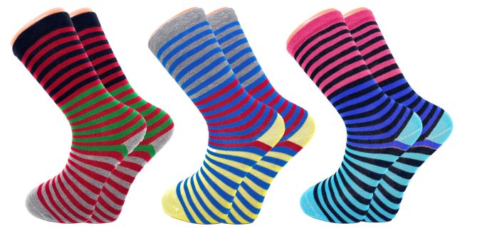 Colorful Funny Socks Novelty Crazy Cotton Crew Dress Socks 3 Pairs - Image 126