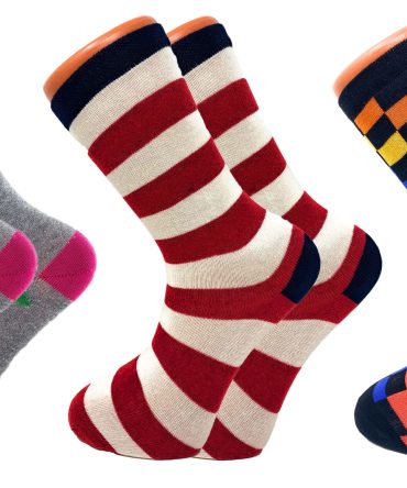 Colorful Funny Socks Novelty Crazy Cotton Crew Dress Socks 3 Pairs