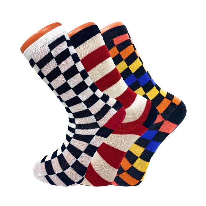 Colorful Funny Socks Novelty Crazy Cotton Crew Dress Socks 3 Pairs - Image 99