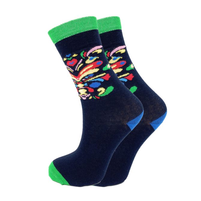 Colorful Funny Socks Novelty Crazy Cotton Crew Dress Socks 3 Pairs - Image 112