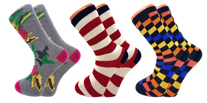 Colorful Funny Socks Novelty Crazy Cotton Crew Dress Socks 3 Pairs - Image 70
