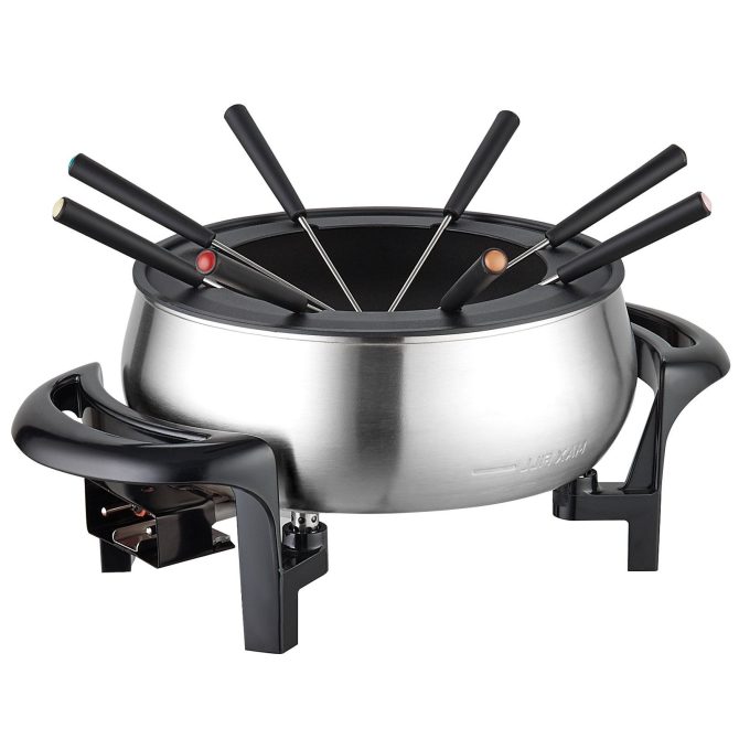 VEVOR Electric Fondue Pot Set for Cheese & Chocolate, 3 Quart Chocolate Melting Warmer, Stainless Steel Fondue Maker with Temperature Control and 8 Forks, for Hors d'Oeuvres, Entrees, and Desserts - Image 11