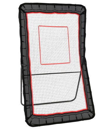 VEVOR Lacrosse Rebounder for Backyard, 4x7 Ft Volleyball Bounce Back Net, Pitchback Throwback Baseball Softball Return Training Screen, Adjustable Angle Shooting Practice Training Wall with Target