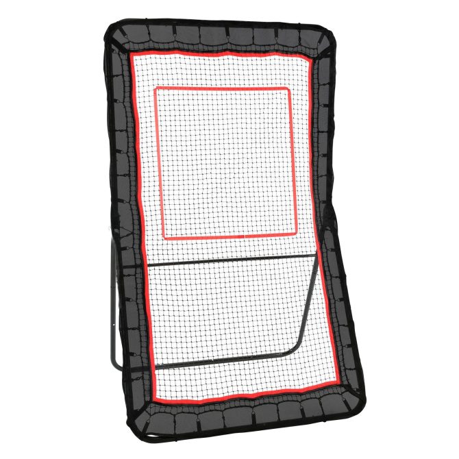 VEVOR Lacrosse Rebounder for Backyard, 4x7 Ft Volleyball Bounce Back Net, Pitchback Throwback Baseball Softball Return Training Screen, Adjustable Angle Shooting Practice Training Wall with Target - Image 7