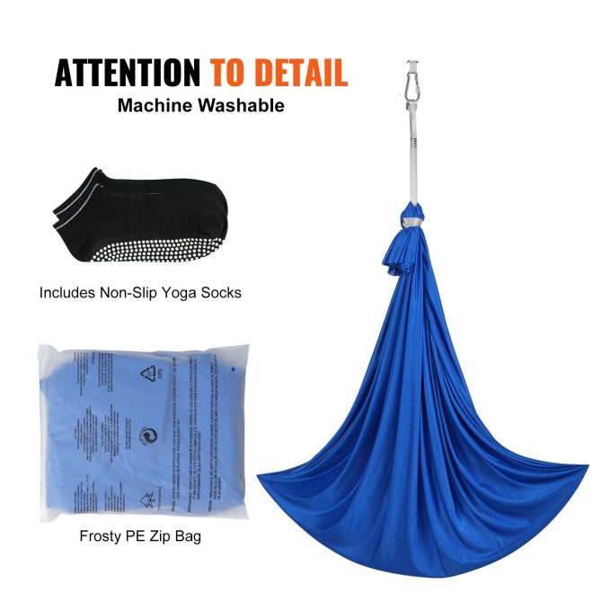 VEVOR Sensory Swing for Kids, 3.1 Yards, Therapy Swing for Children with Special Needs, Cuddle Swing Indoor Outdoor Hammock for Child & Adult with Autism, ADHD, Aspergers, Sensory Integration, Blue - Image 6