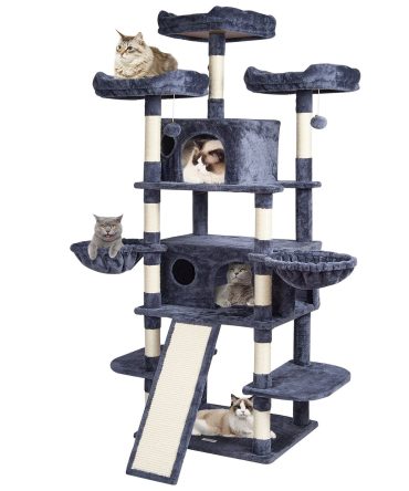 VEVOR Cat Tree 68.5" Cat Tower for Indoor Cats with Cat Condos Scratching Post