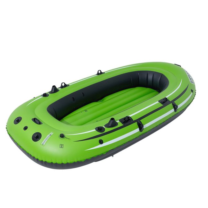 VEVOR Inflatable Boat, 3-Person Inflatable Fishing Boat, Strong PVC Portable Boat Raft Kayak, 45.6" Aluminum Oars, High-Output Pump, Fishing Rod Holders, and 2 Seats, 1100 lb Capacity for Adults, Kids - Image 10
