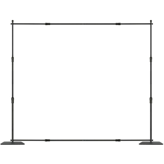 VEVOR 10ft x 10ft Pipe and Drape Kit, Heavy Duty Backdrop Stand with Carbon Steel Base, Adjustable Backdrop Support with 6 Clamps and A Carry Bag for Wedding, Party, Event, Photography, and Exhibition