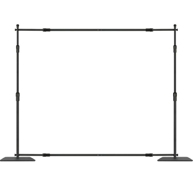 VEVOR 10ft x 10ft Pipe and Drape Kit, Heavy Duty Backdrop Stand with Carbon Steel Base, Adjustable Backdrop Support with 6 Clamps and A Carry Bag for Wedding, Party, Event, Photography, and Exhibition - Image 10