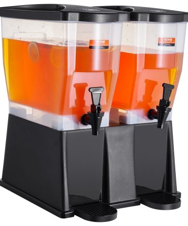 VEVOR Beverage Dispenser, 3 Gallon x 2 Drink Dispensers for Parties, Plastic Juice Dispenser with Stand Spigot Lid, Iced Tea Lemonade Juice Water Dispenser, for Restaurants, Hotels, Parties