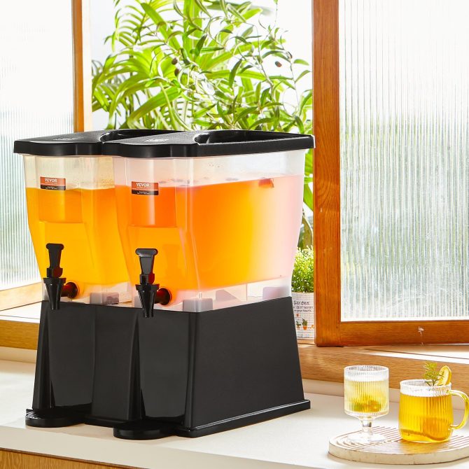 VEVOR Beverage Dispenser, 3 Gallon x 2 Drink Dispensers for Parties, Plastic Juice Dispenser with Stand Spigot Lid, Iced Tea Lemonade Juice Water Dispenser, for Restaurants, Hotels, Parties - Image 8