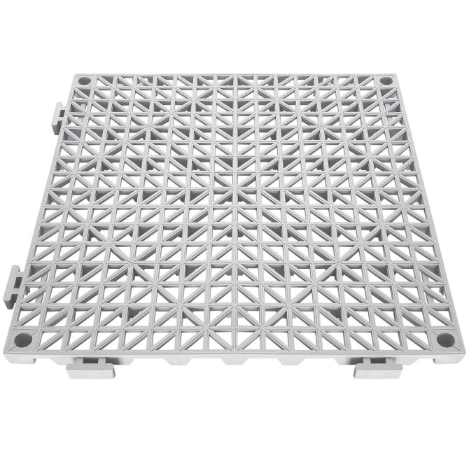 VEVOR Modular Interlocking Cushion, 12 Pack 12" x 12" Splicing Drainage Mats, PVC Interlocking Drainage Floor Tiles, Non-Slip Drainage Holes for Restroom, Bathroom, Kitchen, Pool, Wet Areas, Gray - Image 11