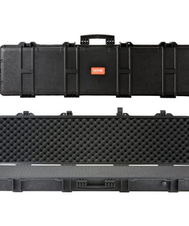 VEVOR Tactical Range Case, Outdoor Tactical Hard Case with 3 Layers Fully-protective Foams, 50 inch lockable Hard Tactical Range Case with Wheels, IP67 Waterproof & Crushproof