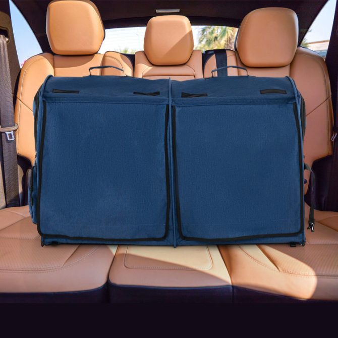 Double Compartment Pet Carrier with 2 Removable Hammocks - Image 2