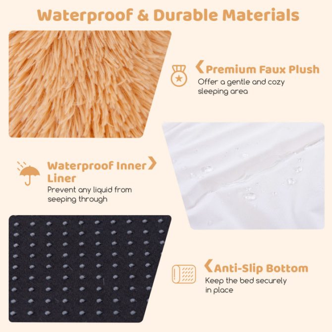 Washable Fluffy Human Dog Bed with Soft Blanket and Plump Pillow - Image 7
