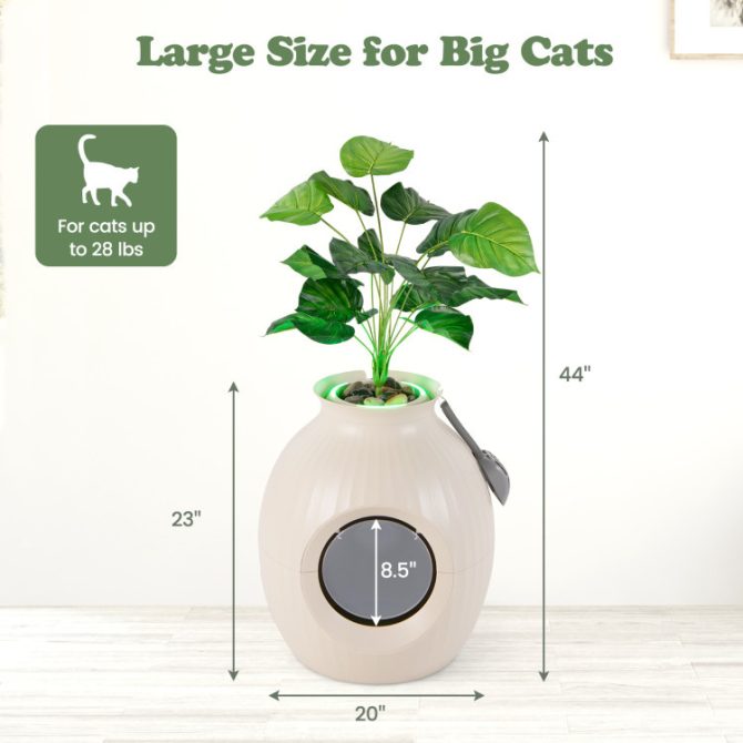 Smart Plant Cat Litter Box with Electronic Odor Removal & Sterilization - Image 5