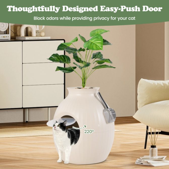 Smart Plant Cat Litter Box with Electronic Odor Removal & Sterilization - Image 6