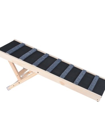 VEVOR Dog Ramp, Folding Pet Ramp for Bed, Adjustable Dog Ramp for Small, Large, Old Dogs & Cats, Wooden Pet Ramp with 39.3" Long Ramp, Adjustable from 15" to 22", Suitable for Couch, Sofa, Car