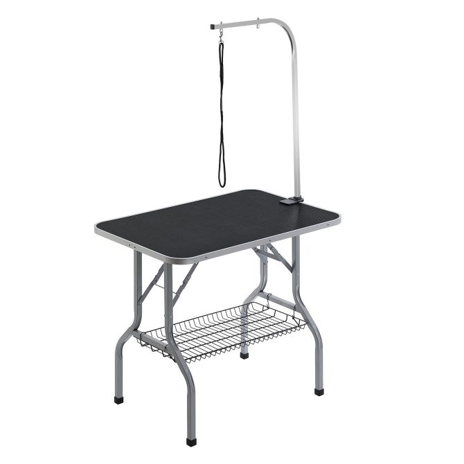 VEVOR Pet Grooming Table Arm with Clamp, 36''x24'' Dog Grooming Station, Foldable Pets Grooming Stand for Medium and Small Dogs, Free No Sit Haunch Holder with Grooming Loop, Bearing 330lbs - Image 11