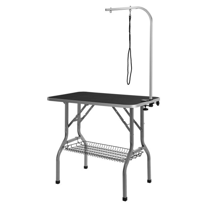 VEVOR Pet Grooming Table Arm with Clamp, 36''x24'' Dog Grooming Station, Foldable Pets Grooming Stand for Medium and Small Dogs, Free No Sit Haunch Holder with Grooming Loop, Bearing 330lbs - Image 10