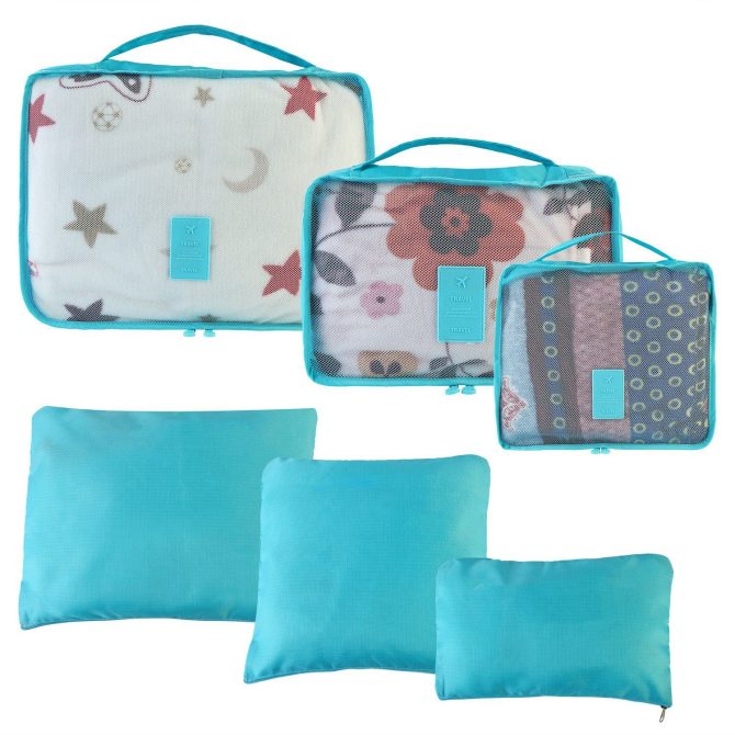 9Pcs/Set Clothes Storage Bags Water-Resistant Travel Luggage Organizer Clothing Packing Cubes for Blouse Hosiery Stocking Underwear - Image 29