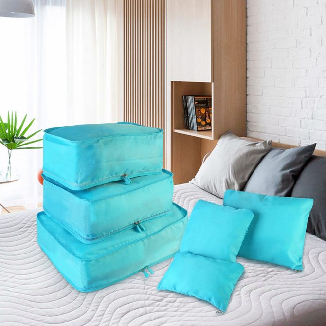 9Pcs/Set Clothes Storage Bags Water-Resistant Travel Luggage Organizer Clothing Packing Cubes for Blouse Hosiery Stocking Underwear - Image 35