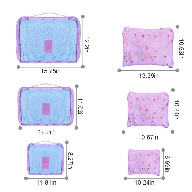 9Pcs/Set Clothes Storage Bags Water-Resistant Travel Luggage Organizer Clothing Packing Cubes for Blouse Hosiery Stocking Underwear - Image 94
