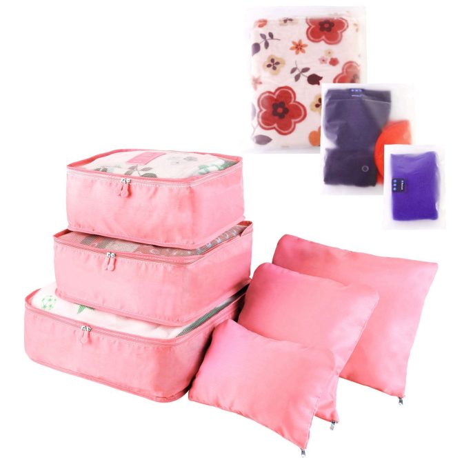 9Pcs/Set Clothes Storage Bags Water-Resistant Travel Luggage Organizer Clothing Packing Cubes for Blouse Hosiery Stocking Underwear - Image 62