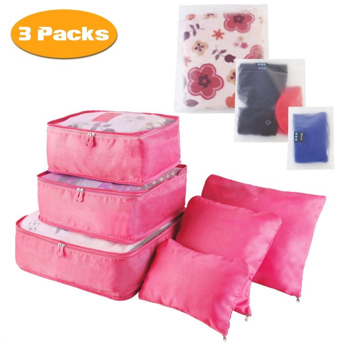 9Pcs/Set Clothes Storage Bags Water-Resistant Travel Luggage Organizer Clothing Packing Cubes for Blouse Hosiery Stocking Underwear - Image 99