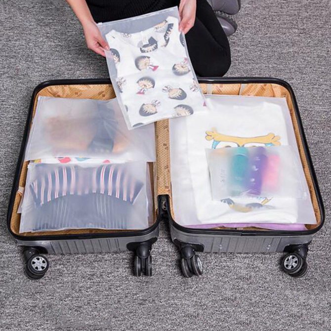 9Pcs/Set Clothes Storage Bags Water-Resistant Travel Luggage Organizer Clothing Packing Cubes for Blouse Hosiery Stocking Underwear - Image 80
