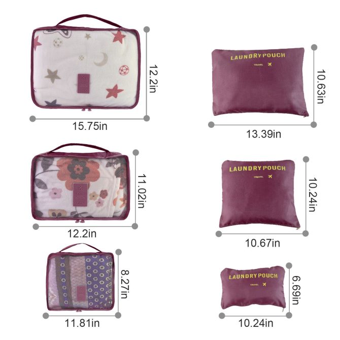 9Pcs/Set Clothes Storage Bags Water-Resistant Travel Luggage Organizer Clothing Packing Cubes for Blouse Hosiery Stocking Underwear - Image 81