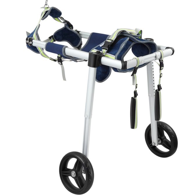 VEVOR 2 Wheels Dog Wheelchair for Back Legs, Pet Wheelchair Lightweight & Adjustable Assisting in Healing, Dog Cart/Wheelchair for Injured, Disabled, Paralysis, Hind Limb Weak Pet(L) - Image 9
