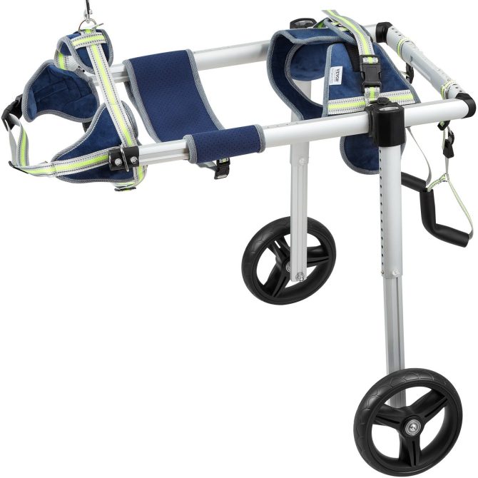 VEVOR 2 Wheels Dog Wheelchair for Back Legs, Pet Wheelchair Lightweight & Adjustable Assisting in Healing, Dog Cart/Wheelchair for Injured, Disabled, Paralysis, Hind Limb Weak Pet(L) - Image 10